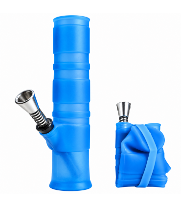 Bong in Silicone Atomic H.20 cm e Bocchino in metallo e Plastica Disponibile in vari colori