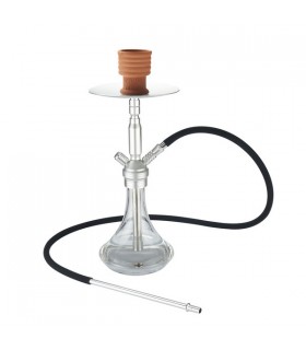 Narghilè Champ Marrakech in Vetro Trasparente 1 Tubo H.42 cm
