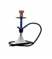 Narghilè Champ MALIK TIDDAS BASE in Vetro Trasparente e Metallo E 1 Tubo H.45CM