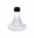Narghilè Champ MALIK TIDDAS BASE in Vetro Trasparente e Metallo E 1 Tubo H.45CM