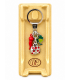 Corno Portafortuna SMALTATO A MANO CON COCCINELLA E QUADRIFOGLIO CONFEZIONATO IN ELEGANTE SCATOLA DA REGALO
