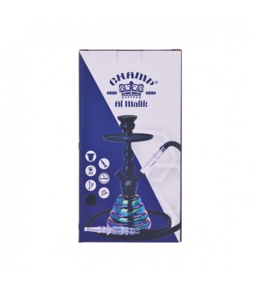 Narghilè Champ Malik in Vetro 1 Tubo H.35 cm