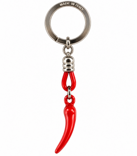 Corno Portafortuna H 3.5CM in Metallo Artigianale e Smaltato a Mano Cartella da 12 pz.