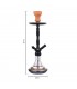 Narghilè Champ malik tabounte alu black BASE in Vetro Trasparente e Metallo 1Tubo H.51CM