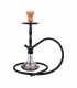 Narghilè Champ malik tabounte alu black BASE in Vetro Trasparente e Metallo 1Tubo H.51CM