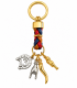 Portachiavi Treccia + Portafortuna Predan in scatola da regalo in metallo Argento E ORO