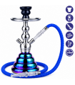 Narghilè Champ malik FES SILVER RAINBOW BASE IN ALLUMINIO e Metallo 1Tubo H.35CM