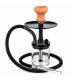 Narghilè Champ Deroua Black in Vetro e Alluminio 1 Tubo H.34 cm