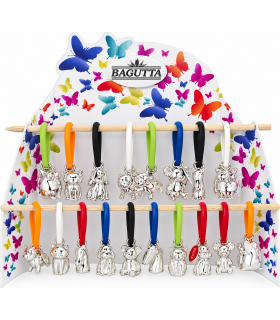EXPO KIT PORTACHIAVI BAGUTTA ANIMALI 15 PZ ASSORTITI CONFEZIONATI SINGOLARMENTE CON SCATOLA E BUSTA DA REGALO AK2207