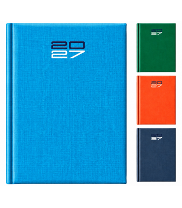 Agenda Giornaliera 2027 mis.14.5x20.5 Mod. CARIBE disponibile in 2 colori (BLU-AZZURRO)