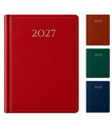 Agenda Bigiornaliera 2027 mis.7x10 Mod. Madrid DISPONIBILE IN 2 COLORI (ROSSO-BLU)