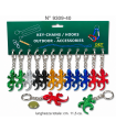 PORTACHIAVI GEKO UTILIZZABILE ANCHE COME APRIBOTTIGLIE CARTELLA DA 12PZ LUNGHEZZA 11,5 CM COLORI ASSORTITI