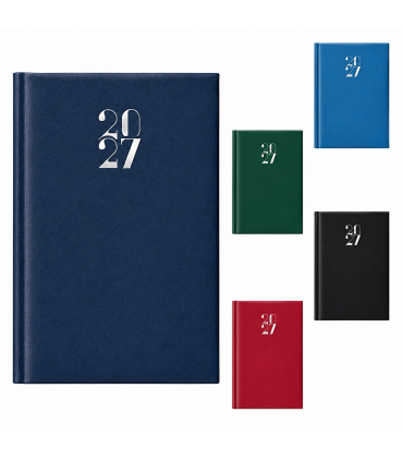 Agenda giornaliera 2027 mis.11x16.5 Mod. EGADI S/D ABBINATI DISPONIBILE IN 3 COLORI (VERDE-BLUETTE-RUBINO)