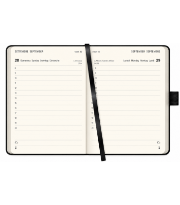 Agenda giornaliera 2027 mis.14.5X20.5 Mod. COPACABANA DISPONIBILE IN 4 COLORI FUCSIA-bluETTE-ROSA-VERDE PASTELLO)