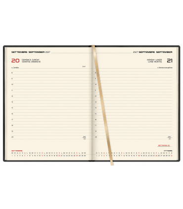 Agenda giornaliera 2027 mis.14.5X20.5 Mod. maiori DISPONIBILE IN 4 COLORI (rosso-blu-verde-azzurro)