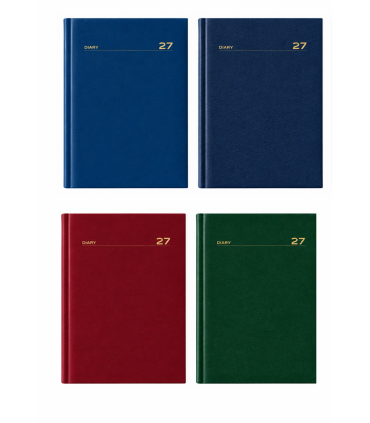 Agenda Giornaliera 2027 mis.11x16.5 Mod. MAIORI S/D ABBINATI disponibile in 4 colori (VERDE-ROSSO-BLU-AZZURRO))