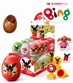 OVETTO DI CIOCCOLATO AL LATTE DOLFIN BING 20 GR. CON SORPRESA EXPO 24 PZ.