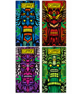 Cartina Clipper LUNGA PREMIUM WEED TOTEMS + FILTRI IN CARTA conf.12 libretti da 32 cartine + 32 filtri CON 4 GRAFICHE