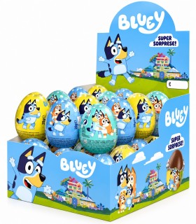 OVETTO DI CIOCCOLATO AL LATTE DOLFIN BLUEY 20 GR. CON SORPRESA EXPO 24 PZ.