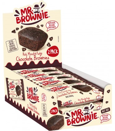 MERENDINA MR. BROWNIE  con gocce di cioccolato 50G CARTONE DA 30 PZ.