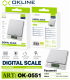 Bilancia Digitale OKLINE di Precisione 200g/0.01g in scatola DISPLAY LCD RETROILLUMINATO