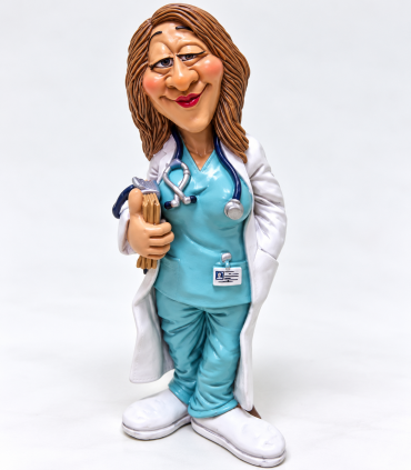 Caricature Mestieri "Dottoressa" H. 15 cm
