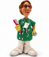 Caricature Mestieri in resina "DENTISTA IGIENISTA DONNA " H. 15 cm