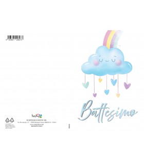 Biglietto Marpimar BATTESIMO con foil olografico conf. 12 PZ. ASSORTITI