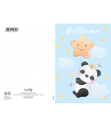 Biglietto Marpimar BATTESIMO con foil olografico conf. 12 PZ. ASSORTITI