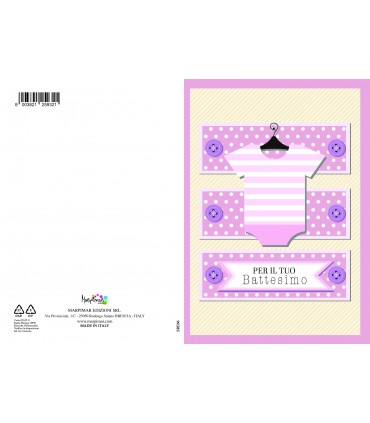 Biglietto Marpimar BATTESIMO con foil olografico SPECIAL conf. 12 PZ. ASSORTITI