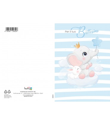 Biglietto Marpimar BATTESIMO con foil olografico conf. 12 PZ. ASSORTITI