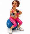caricature Mestieri in resina "La Palestrata Fitness" H. 15 cm Confezionata in scatola regalo