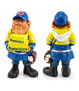 Caricature Mestieri in resina "Il Postino" H. 15 cm