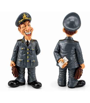 Caricature Mestieri IN RESINA "Il Finanziere Italiano" H. 15 cm