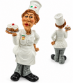 Caricature Mestieri in resina "Chef Donna" H.16 cm