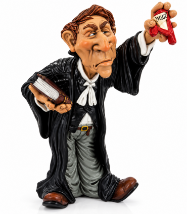 Caricature Mestieri in resina "L'Avvocato" H. 15 cm