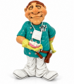 Caricature Mestieri in resina "Dentista" H. 15 cm