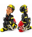 Caricature Mestieri "Il Vigile del Fuoco " H.15 cm