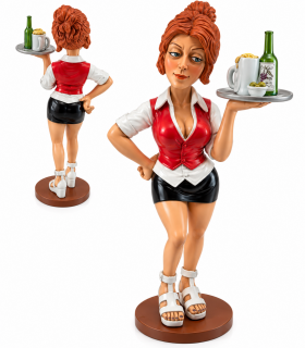 Caricature Mestieri "La Cameriera" H. 15 cm Confezionata in scatola regalo