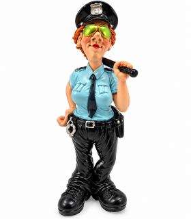 Caricature Mestieri IN RESINA "LA POLIZIOTTA" H. 15 cm