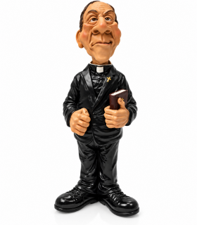 Caricature Mestieri "Il Prete" H. 15 cm