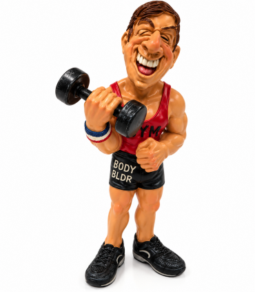 Caricature Mestieri in resina "Il Palestrato Body Builder " H. 15 cm