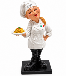 Caricatura Mestieri "La Chef Donna" H.16 cm
