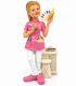 Caricature Mestieri IN RESINA  "ESTETISTA NAIL ART" H. 15 cm