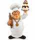 Caricature Mestieri in resina "Pasticciere" H. 15 cm