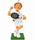 Caricatura Mestieri IN RESINA "CAMPIONE TENNIS DIVISA UFFICIALE BIANCA " H.15 cm