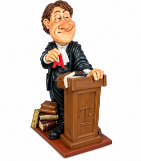 Caricatura Big Mestieri IN RESINA  "L'Avvocato" H. 26 cm