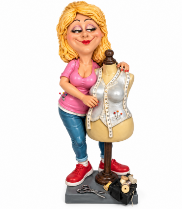 Caricature Big Mestieri IN RESINA  "La Sarta Stilista" H. 21 cm
