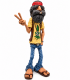Caricatura Hippie IN RESINA "Peace Man" H.32 cm