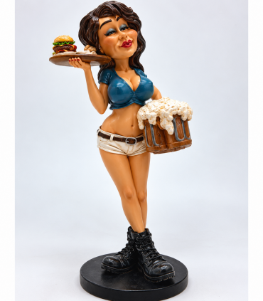 Caricature Mestieri IN RESINA "La Sexy Cameriera" H. 15 cm